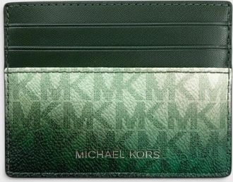 Michael Kors Mens Logo Tall Card Case Cooper Moss Green Multi - Size: O/S