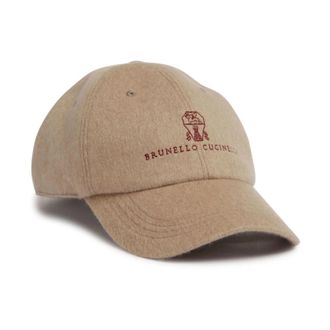Brunello Cucinelli Cap - Heren - Petten - Beige - L - Wol - Accessoires