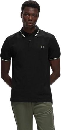 Fred Perry Zwarte Twin Tipped Polo Shirt - Heren - Polos - Zwart - S - Tops
