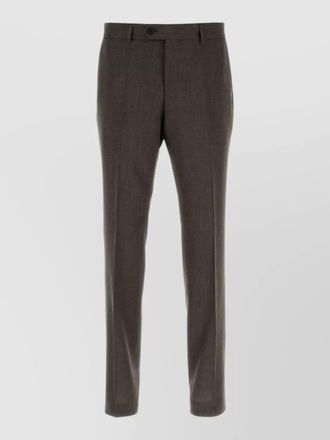 HUGO BOSS wool blend tailored trousers belt loops