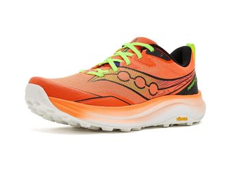 Saucony Peregrine 16 Mens Shoes Fire/Black : 10.5 D - Medium, Leather