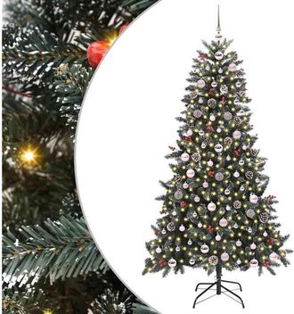 vidaXL &Aacute;rbol De Navidad Artificial Verde 180 Cm Pvc, Pl&aacute;stico Y Acero Vidaxl