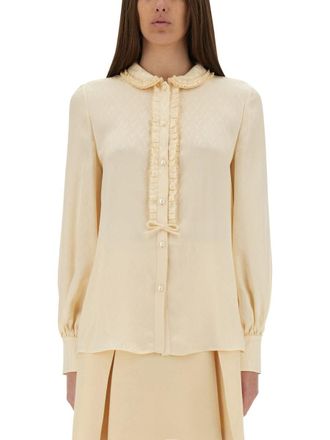 Valentino Garavani Toute La V Silk Jacquard Shirt