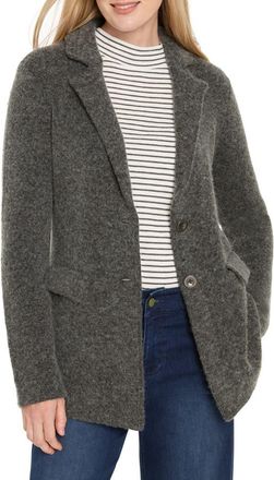 Nic+Zoe Brushed Double Knit Blazer in Charcoal at Nordstrom, Size Xx-Large