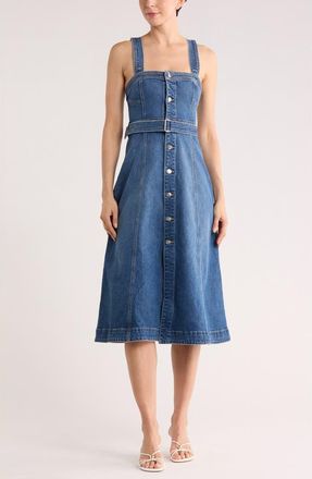 SIMKHAI Alba Bustier Denim Midi Dress in Trancoso at Nordstrom Rack, Size 12