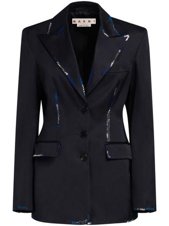 Marni Blazer met dubbele rij knopen - Zwart