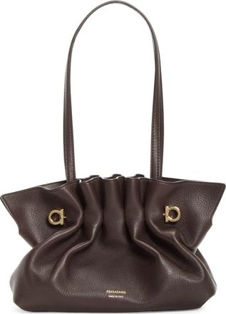 Ferragamo Soft Small Leather Shoulder Bag in Testa Di Moro at Nordstrom
