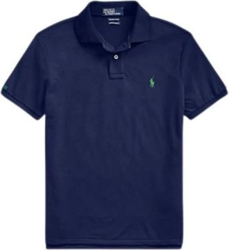 Polo Ralph Lauren Tops, Heren, Blauw, S, Leer, The Earth Polo