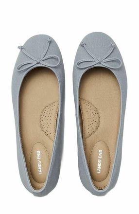 Lands End Essential Denim Ballet Flats in Dark Wash at Nordstrom, Size 6.5
