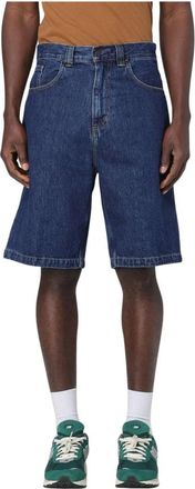 Carhartt Work in Progress Heren, Korte broeken, Blauw, Maat: XS Denim