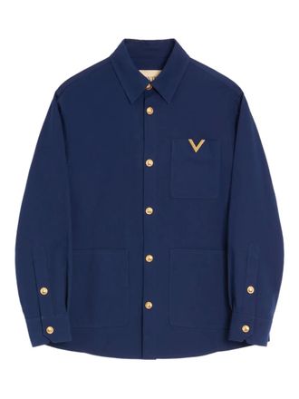 Valentino Garavani cotton shirt jacket - Blue