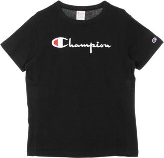 Champion Zwarte Crewneck Tee Dames T-shirt - Dames - T-shirts - Zwart - S - Tops