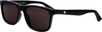 Montblanc Stijlvolle zonnebril Mb 0432S - Heren - Zonnebrillen - Zwart - 55 MM - Accessoires