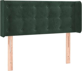 vidaXL Cabecero De Terciopelo Verde Oscuro 103x16x78/88 Cm Vidaxl