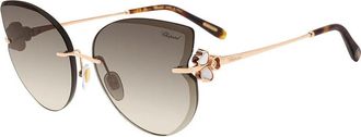 Chopard Brown Gradient Butterfly Ladies Sunglasses SCHL90V 08FC 61