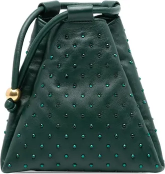 Bottega Veneta Pre-owned Bucket Bags, female, Green, Size: ONE SIZE Pre-owned Embellished Pyramid Pouch