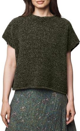 Splendid Andrea Funnel Neck Short Sleeve Sweater in Green Spruce at Nordstrom Rack, Size Medium