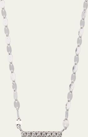 Lana Jewelry 14K Gold Flawless Mini Diamond Bar Pendant Necklace