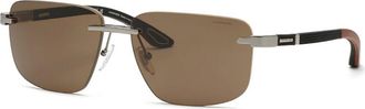 Chopard SCHL22V 0509 Mens Sunglasses Silver Size 61