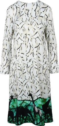 Stella Jean Longuette Straight Dress - Dames - Casual kleedjes - Veelkleurig - L - Polyester - Kleedjes