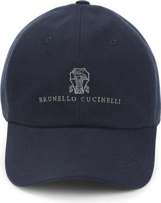 Brunello Cucinelli Accessoires, Heren, Blauw, L, Katoen, Baseballpet