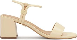 Kazar Sandalen met metalen schuifsluiting - Dames - Sandalen met hakken - Beige - 35 EU - Leer - Schoenen