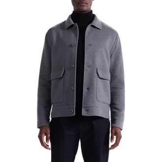 Bugatchi Felted Wool Blend Jacket in Heather Grey at Nordstrom Rack, Size X-Large
