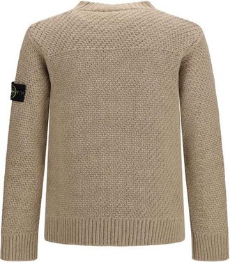 Stone Island Basket-Knit Wool Sweater - Beige