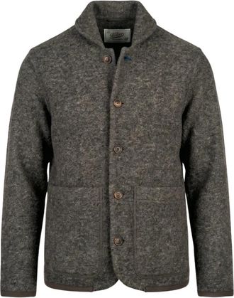 Bl'ker Boiled Wool Phill - Heren - Zomerjassen - Bruin - M - Wol - Jassen