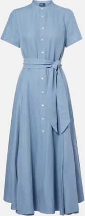 Polo Ralph Lauren Abito chemisier in seta, lino e cotone