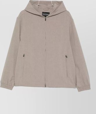 Emporio Armani hooded zip-up raincoat