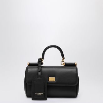 Dolce & Gabbana Dolce&Gabbana Kleine My Sicily Handtasche aus schwarzem Leder