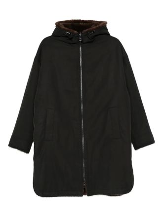 Gotha hooded zip-up coat - women - Fabric - 38 - Brown