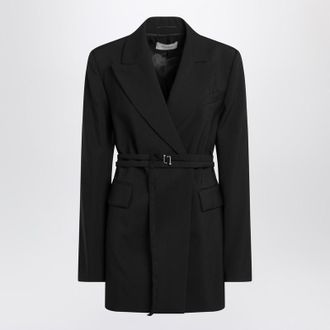 Sportmax Long Double-Breasted Jacket With Belt