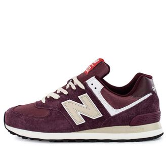 New Balance 574 Shoes Maroon White U574HMG
