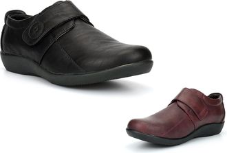 Generic Ladies Wide Fit Shoes Womens Wide Fit Shoes Size 3 Wedge Heel Shoe Size 6 Wedge Ladies Wedges Womens Low Heel Touch Fastening Shoe Wedges Low Heels Si