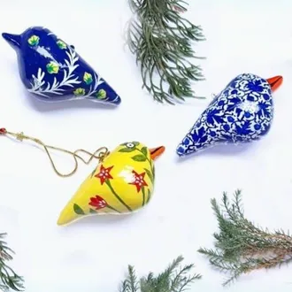 Mela Artisans Christmas Tree Ornaments - Doves - Set of 3 in Multi at Nordstrom