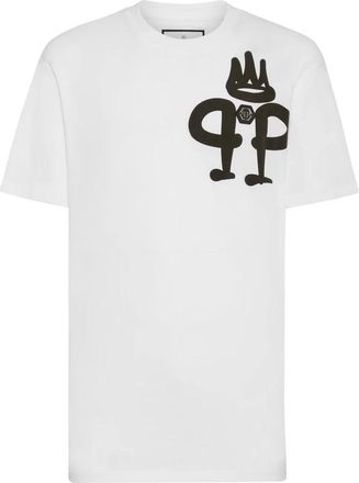 Philipp Plein Heren, Tops, Wit, Maat: 4XL Katoen