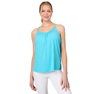 Free Country Womens Microtech Chill B Cool V-Neck Cami Top with Built-In Bra