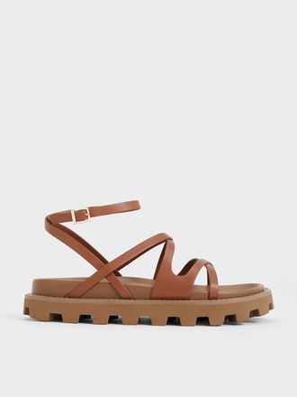 Charles & Keith Crossover Ankle-Strap Sandals