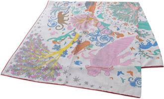 Hermès Sciarpa Sous Le Charme Dorphée con stampa - Bianco