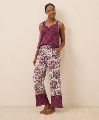 Pact Organic Staycation Sleep Tank in Gathered Garden at Nordstrom, Size Large