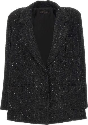 Twentyfourhaitch Blazer con paillettes - Nero
