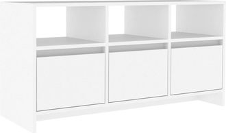 vidaXL Mueble Para Tv Madera Contrachapada Blanco 102x37,5x52,5 Cm Vidaxl