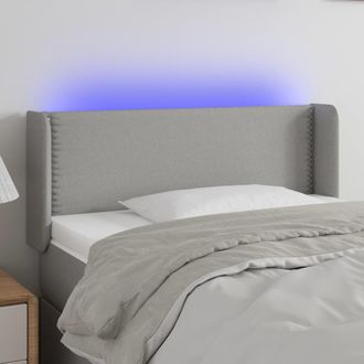vidaXL Cabecero Con Led De Tela Gris Claro 83x16x78/88 Cm Vidaxl