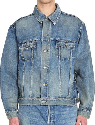 Saint Laurent Blue Relaxed Denim Jacket