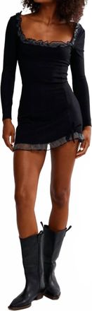 Free People Lucette Mini Dress In Black
