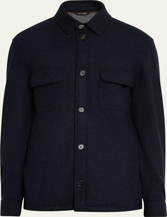 Loro Piana Mens LP Cashmere-Nylon Overshirt