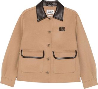 MC2 Saint Barth Glacienne Double - Dames - Zomerjassen - Beige - S - Wol - Jassen