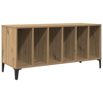 Berkfield Home Record Cabinet Artisan Oak 100x38x48 cm Engineered Wood in Brown | Size: 100 x 38 x 48 cm